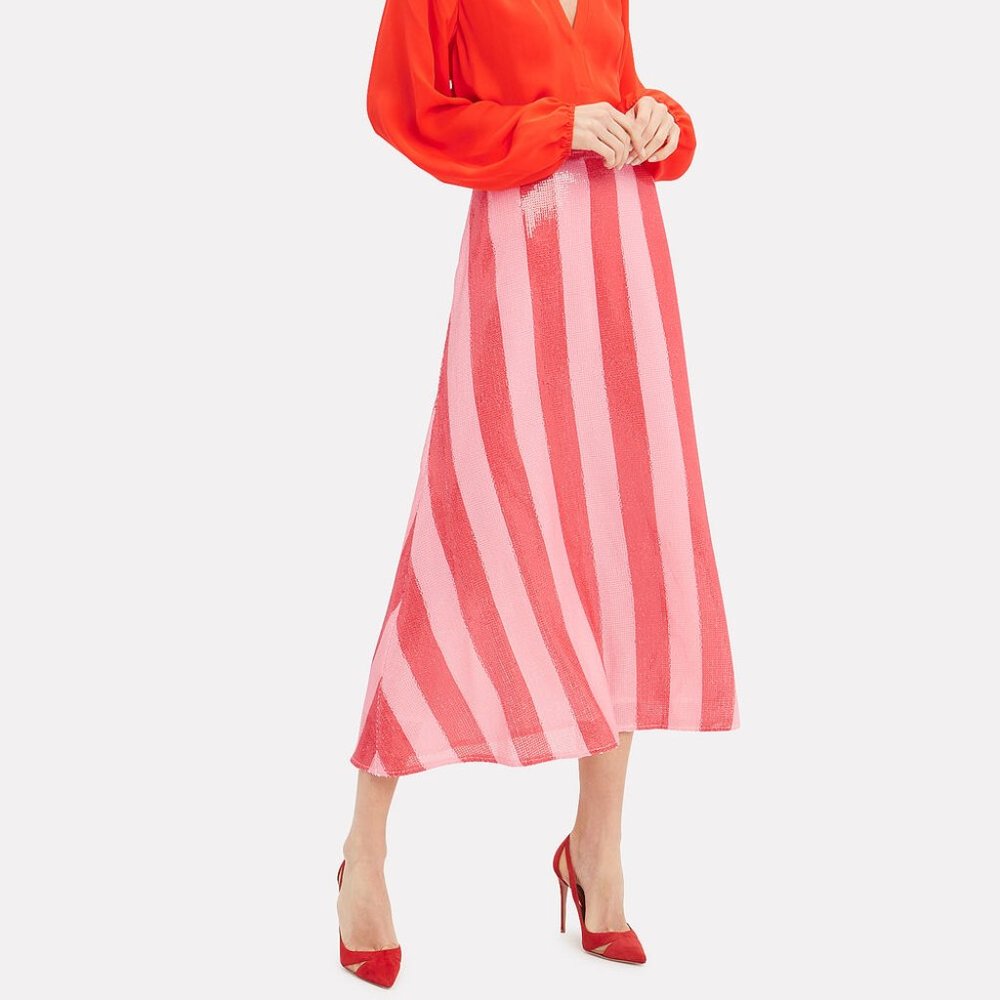 NWT Olivia Rubin Penelope Sequin Skirt PInk and Red Size 8 USA